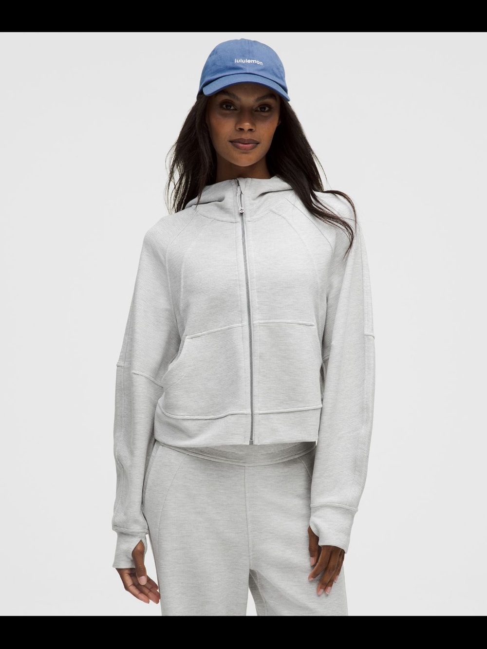 lululemon athletica Light Gray Full-Zip Hoodie